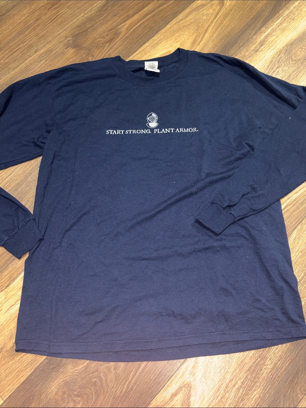 Start Strong Plant Armor Men's Long-Sleeve Tee - Navy